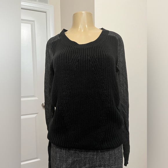 La Scala black knit sweater with glittery sleeves - Picture 7 of 7